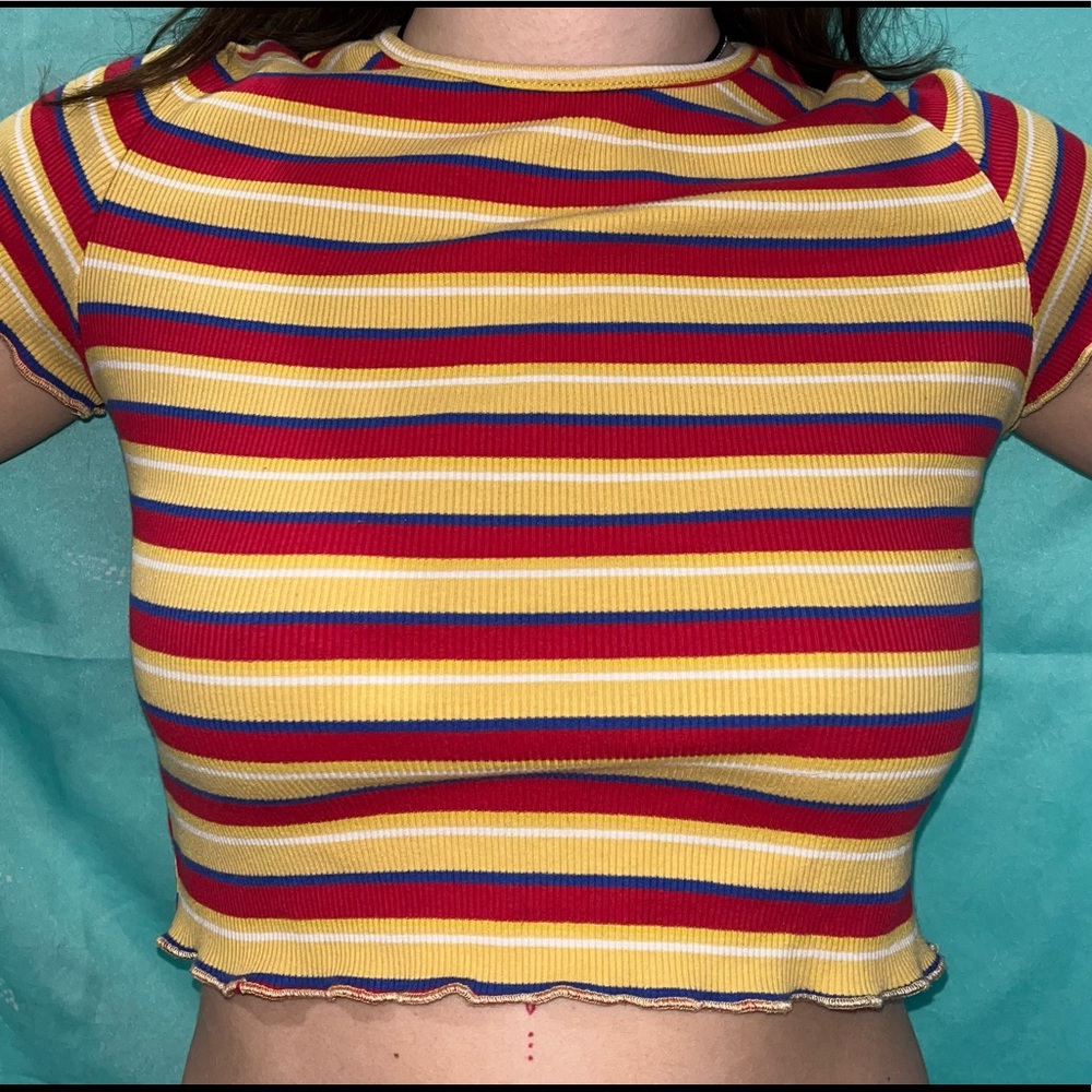 stripped crop top